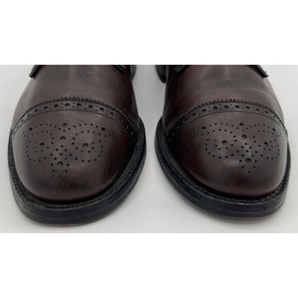 Allen Edmonds Lexington Men’s Size 9D Burgundy Leather Cap Toe Wingtop Oxford - Picture 3 of 12